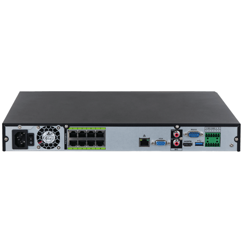 8 канално nvr записващо устройство dahua nvr5208 8p ei