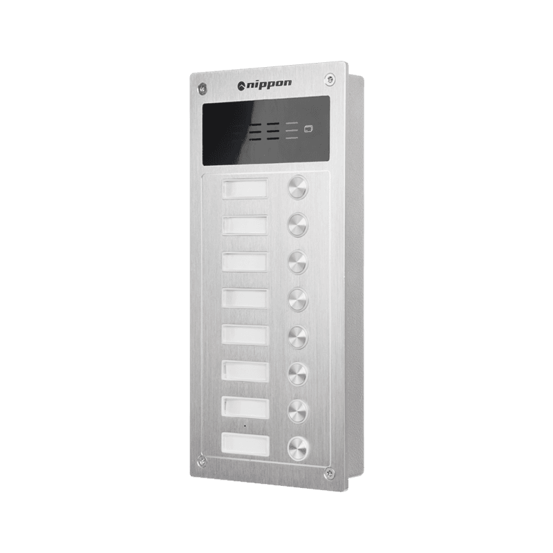Аудиотабло за домофонна система nippon (1*8) с rfid четец