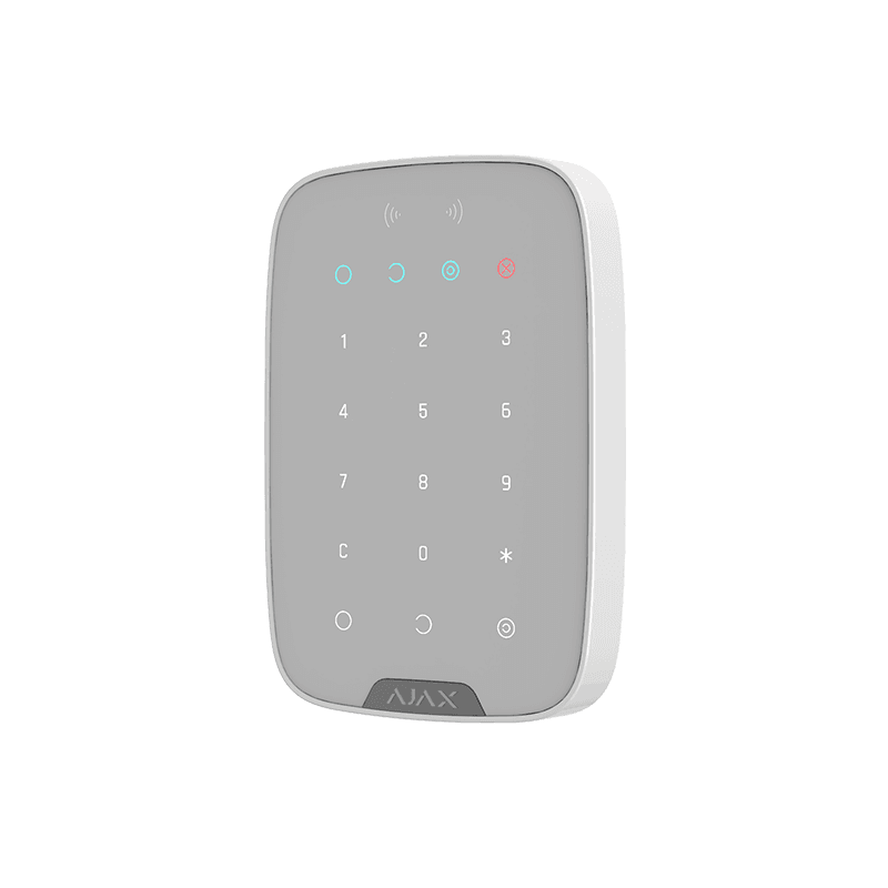 Безжична клавиатура за алармена система ajax keypad бяла