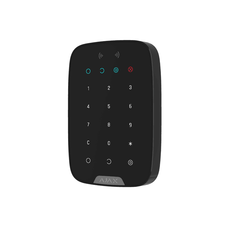 Безжична клавиатура за алармена система ajax keypad plus черна