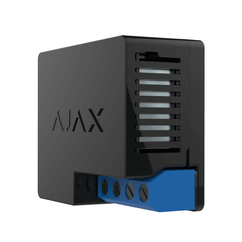 Безжично реле за захранване 110+230 v ajax wall switch черно