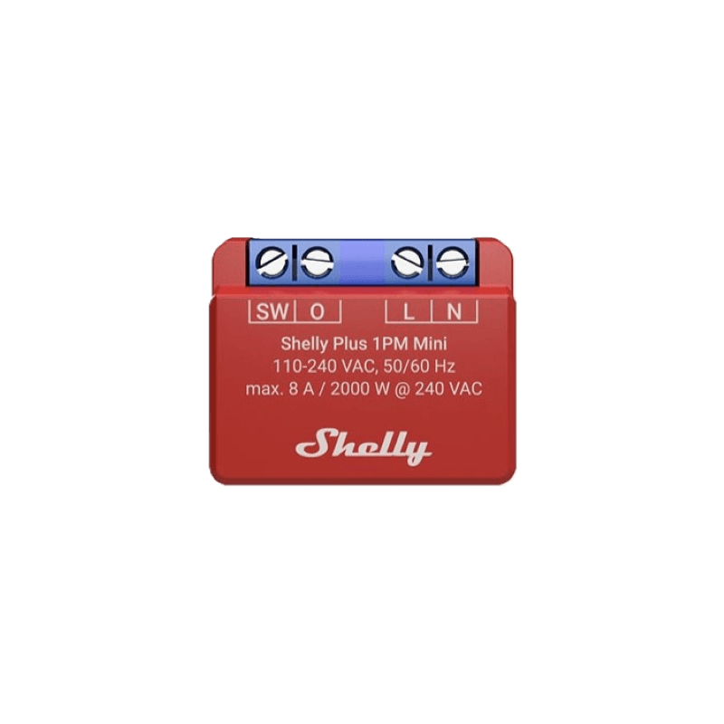 Единично wi fi реле shelly plus 1pm mini 1 x on/off 8a